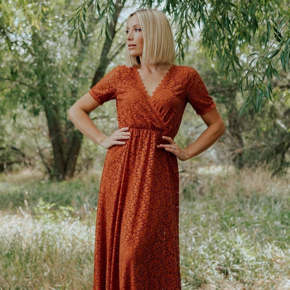 Baltic Born - Venice Last Maxi Dress in Rust - Large - NWT